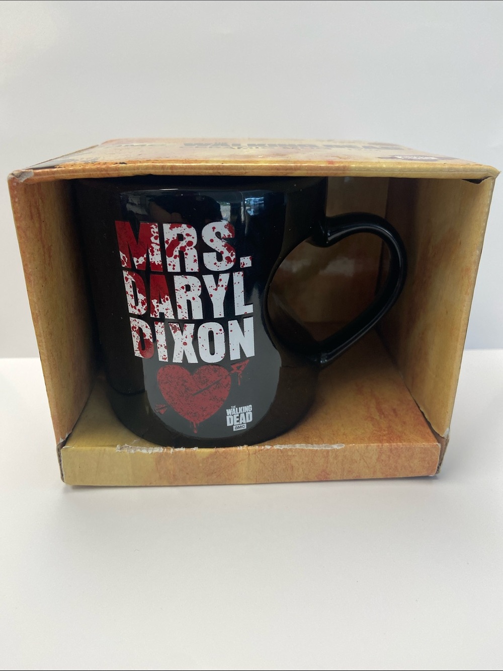 The Walking Dead Mrs. Daryl Dixon Black Heart-Handle Mug